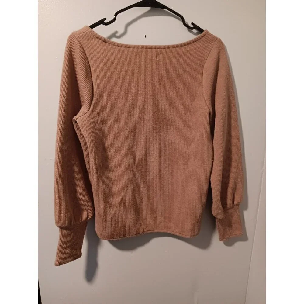 Madewell Ottoman Rib Blouse Women's Small Square Neck Boxy Boho Top